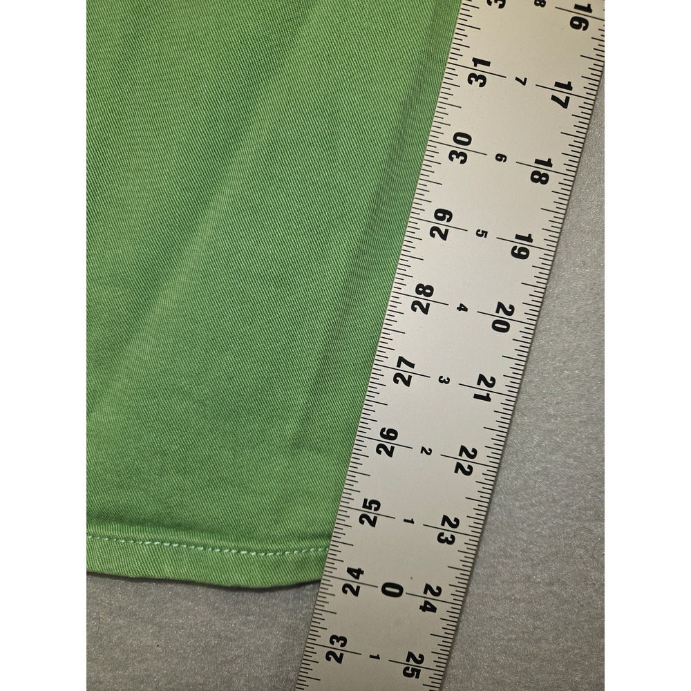 Loft The Kick Crop Green High Rise Flared Jeans Size 31 12 Made and Loved - Picture 6 of 12